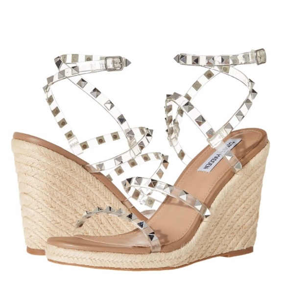 Steve Madden Shoes Steve Madden Womens Maici Studded Platform Wedge